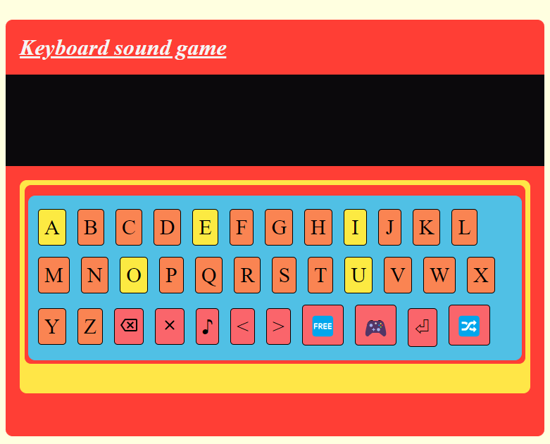 Keyboard Sound Game