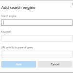 Edge Settings privacy search and services Address bar and search Manage search engines Add search engine